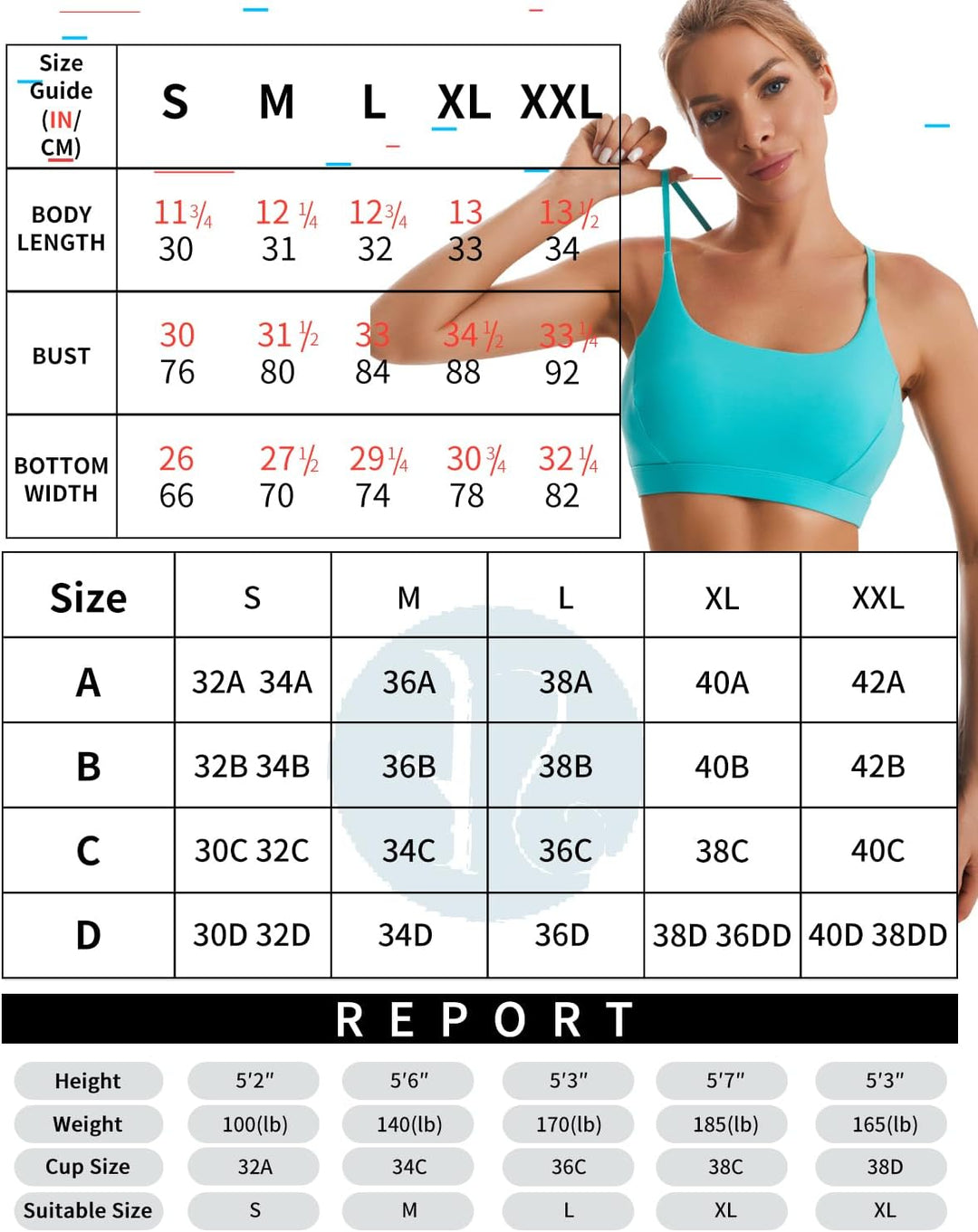 RUNNING GIRL Y-Back Sports Bras for Women, Medium Impact Wirefree Padded Bra Workout Crop Top Longline Sports Bra Push up