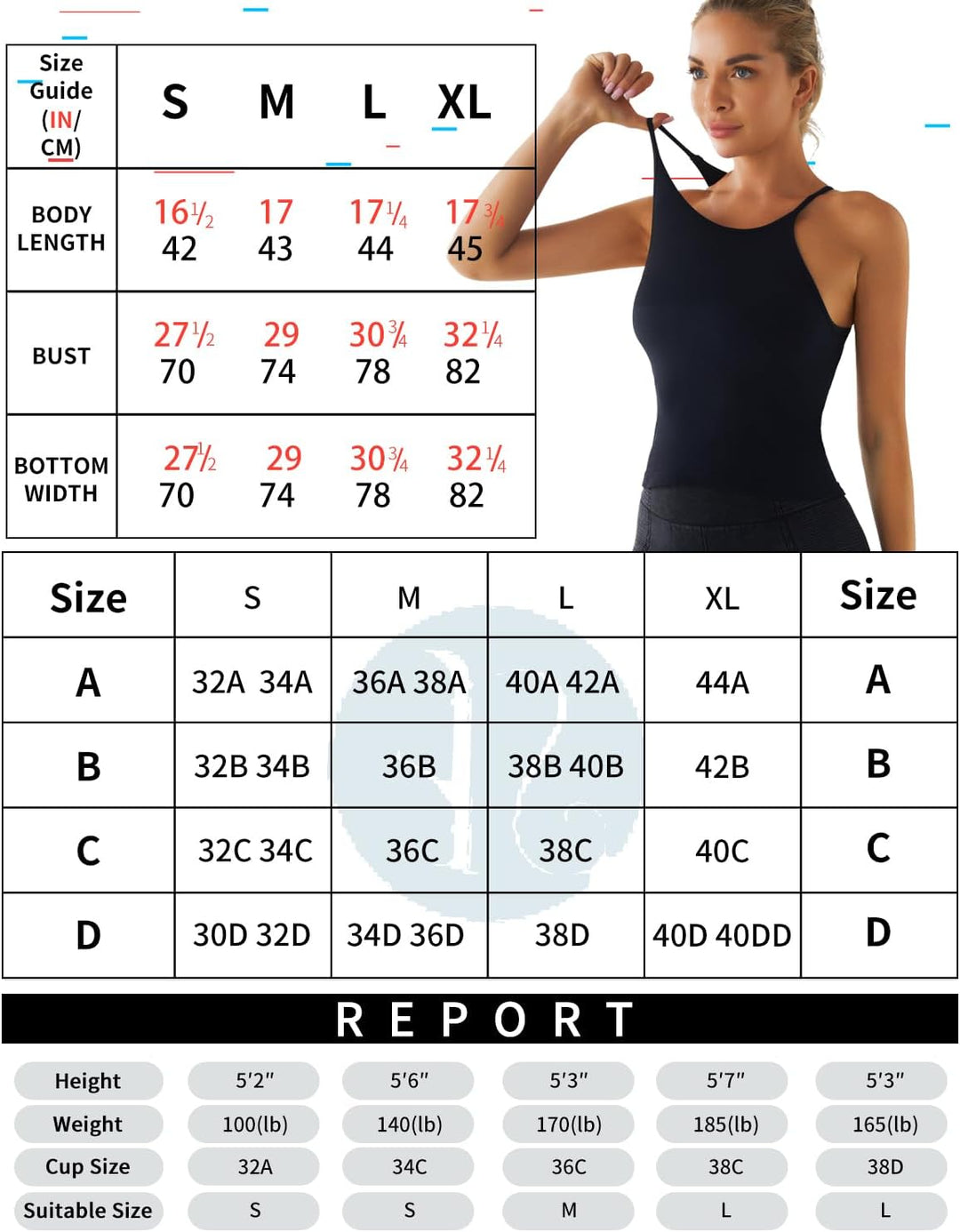 Longline Seamless Sports Bra Padded Medium Impact Workout Gym Tank Tops with Built in Bras