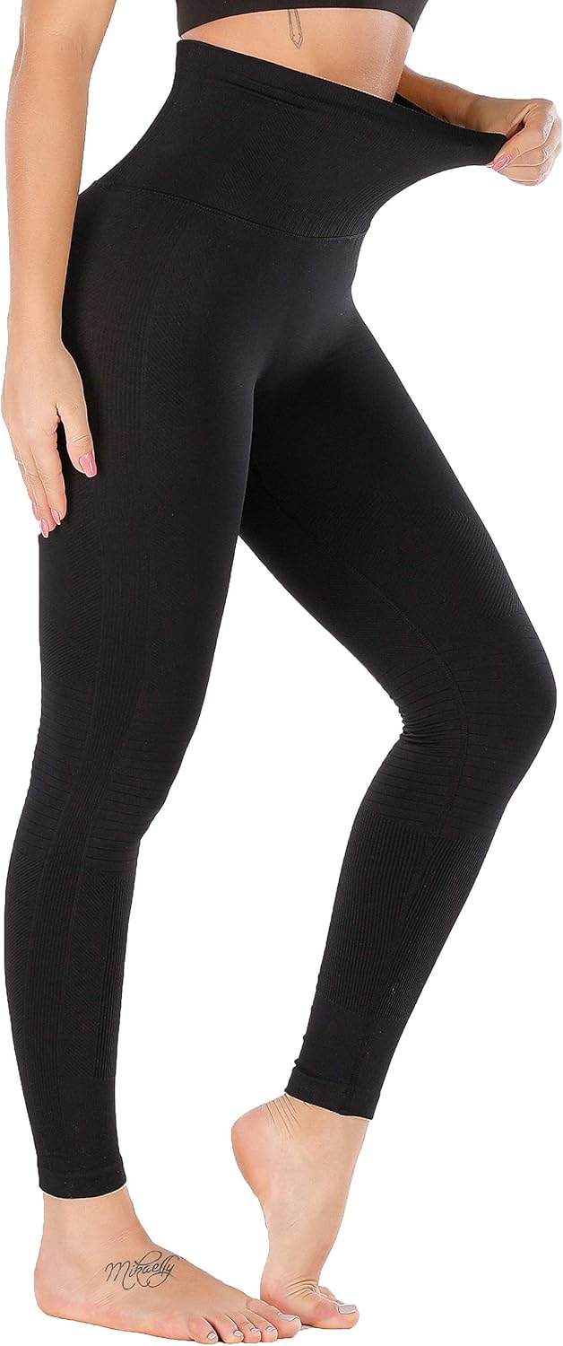 RUNNING GIRL Yoga Pants for Women, High Waisted Compression Workout Leggings Tummy Control Capri Seamless Leggings