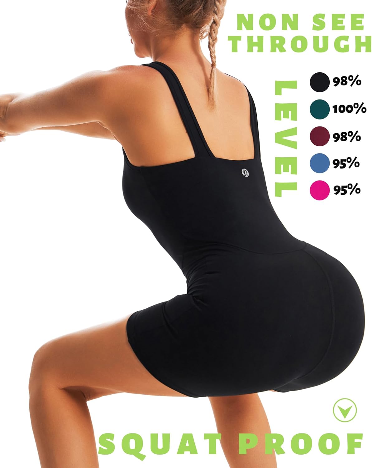 RUNNING GIRL Jumpsuits for Women Ribbed Backless Sexy One Piece Outfits Tummy Control Unitard Bodysuit Athletic Rompers