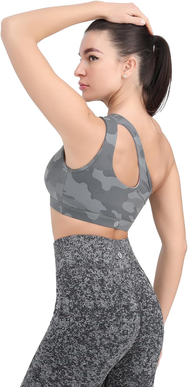 RUNNING GIRL One Shoulder Workout Sports Bra Padded Yoga Gym Top Sexy Cute Bralette Medium Support