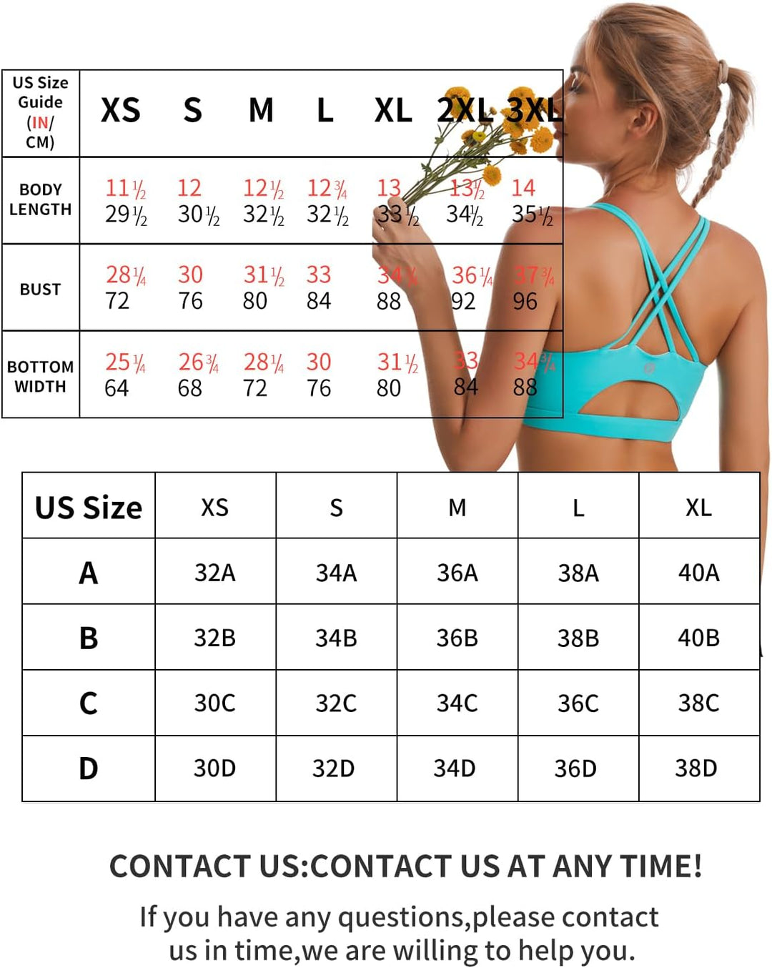 Padded Sports Bra Tank Top Sexy Crisscross Back High Impact Longline Workout Yoga Bra