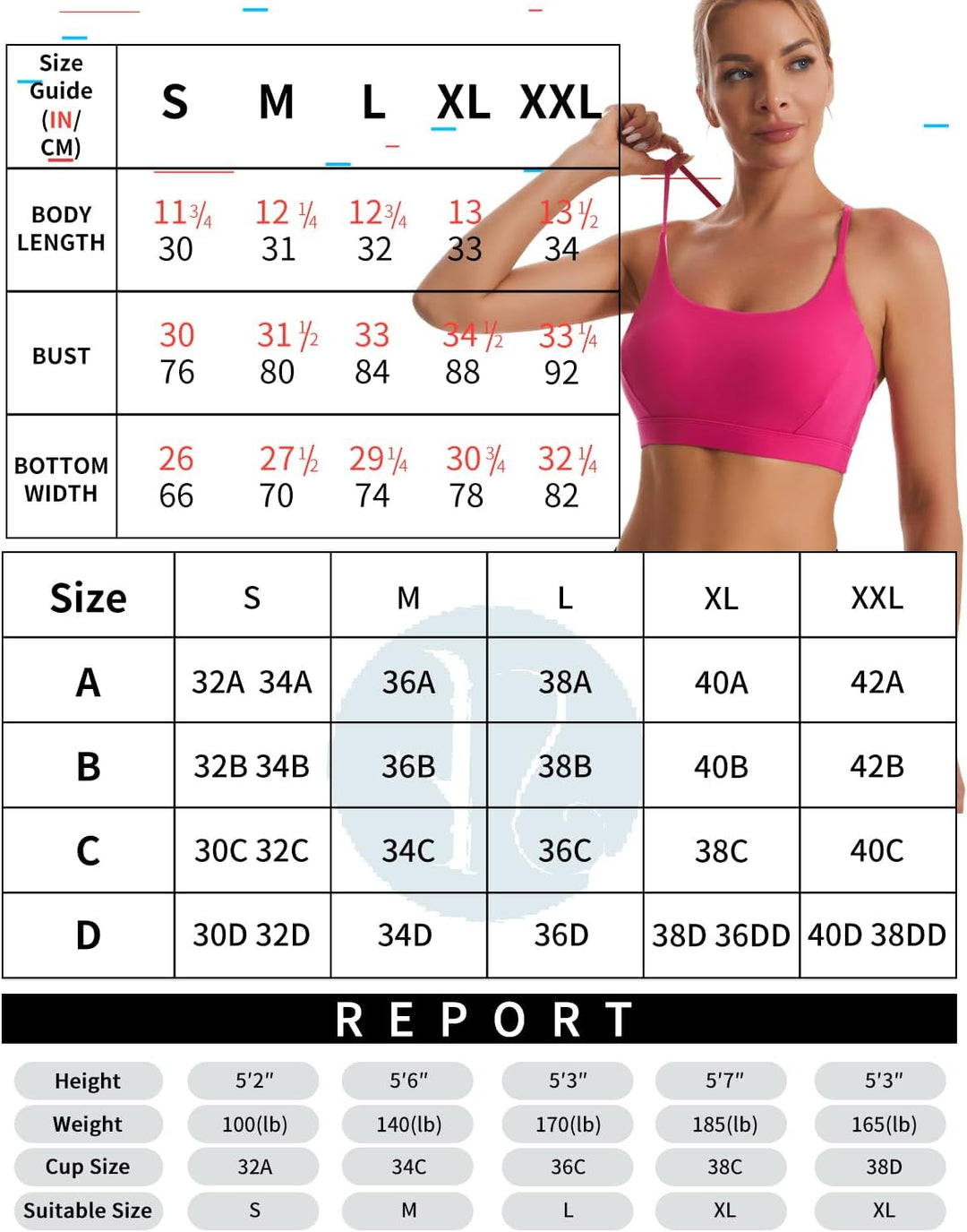 RUNNING GIRL Y-Back Sports Bras for Women, Medium Impact Wirefree Padded Bra Workout Crop Top Longline Sports Bra Push up