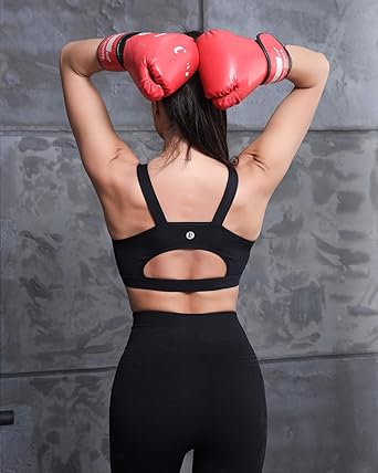 High Impact Sports Bras,Racerback Running Bra Workout Crop Tank Tops Longline Sports Bra Push up