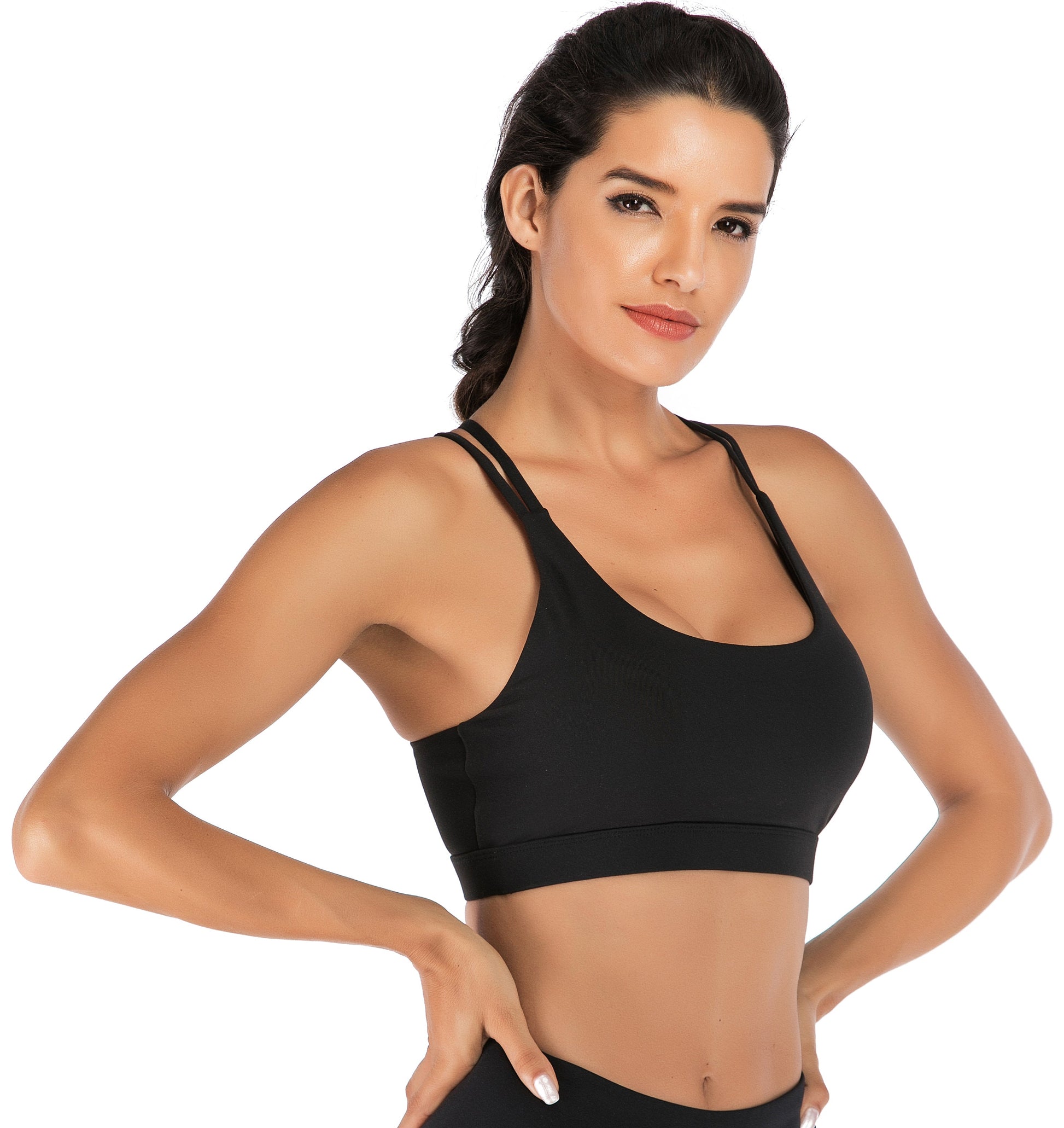 Gym Junkie Solid Square Neck Sports Bra- Deep Forest – Shop The Lady Luck