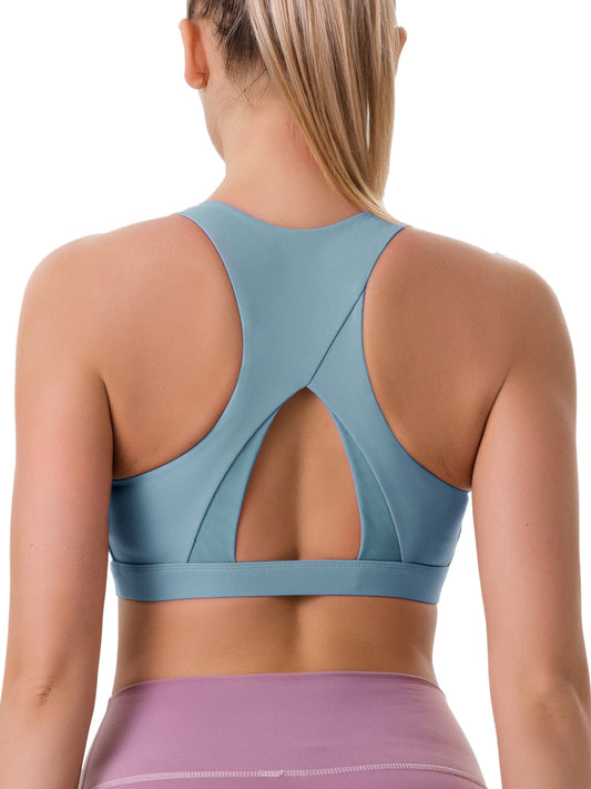 RUNNING GIRL Racerback Sports Bra for Women, Workout Bra with Removable Pad  Medium Support Crisscross Yoga Gym Top (WX2801 Pastel Green S) at   Women's Clothing store