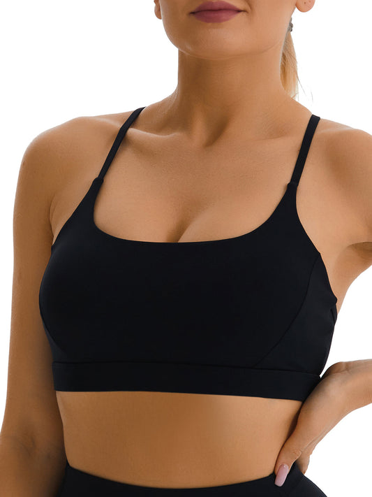 RUNNING GIRL Sports Bras for Women 3 Pack,Running Sports Bra Set for Women  High Support with Removable Pads(2968Black+Grey+Brown_S) at  Women's  Clothing store