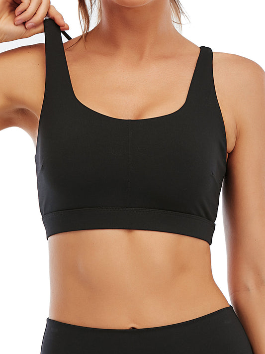 Buy RUNNING GIRL Strappy Sports Bra for Women Sexy Crisscross Back Light  Support Yoga Bra with Removable Cups(WX2310.Black.L) at