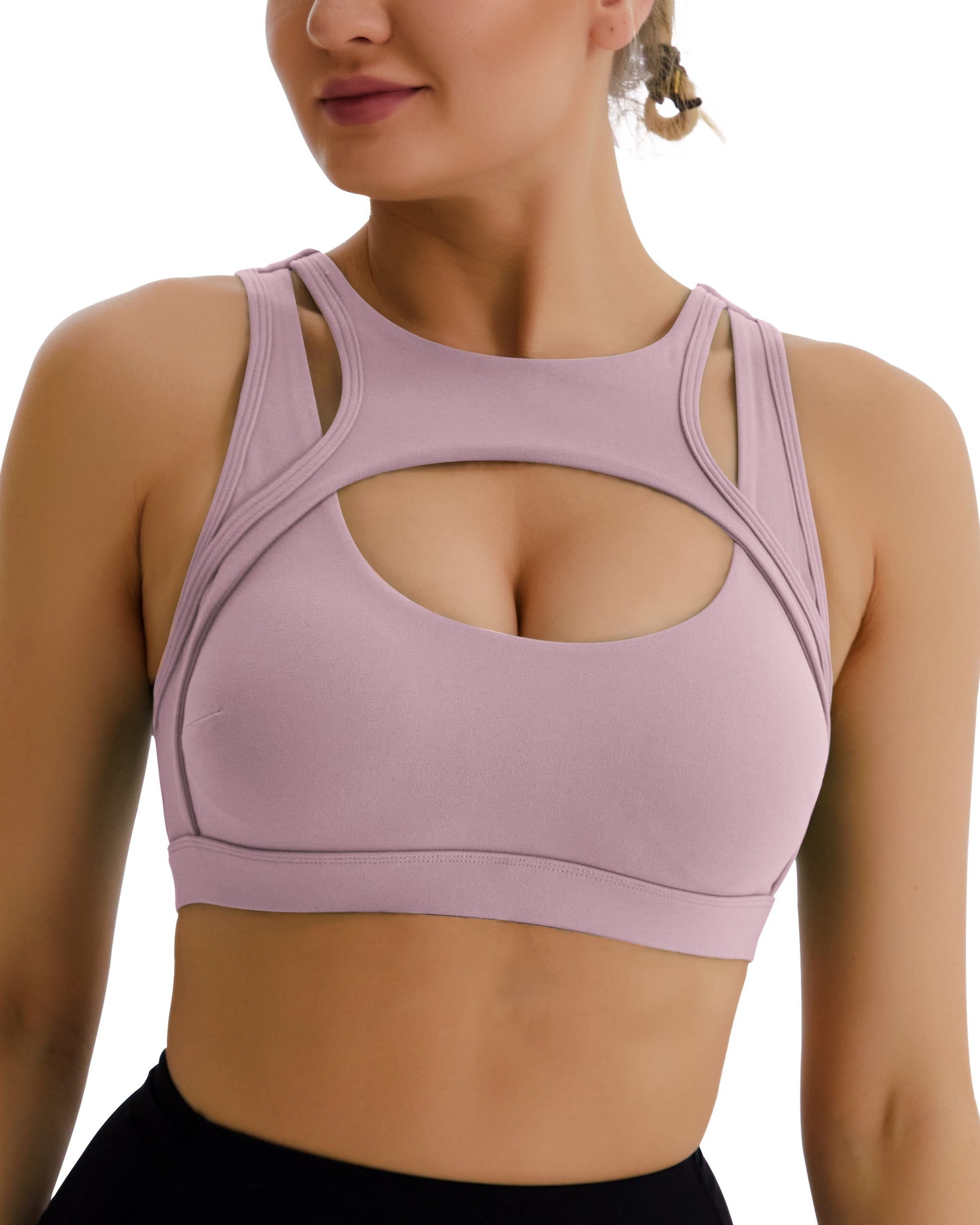 Push Up Sports Bra For Women Sexy Hollow Crop Tops With Removable
