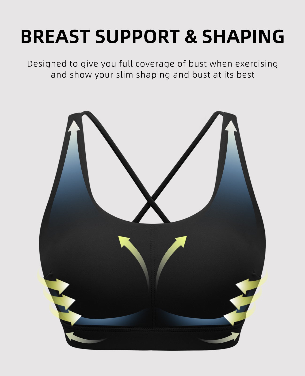 Crisscross Strappy Sports Bra