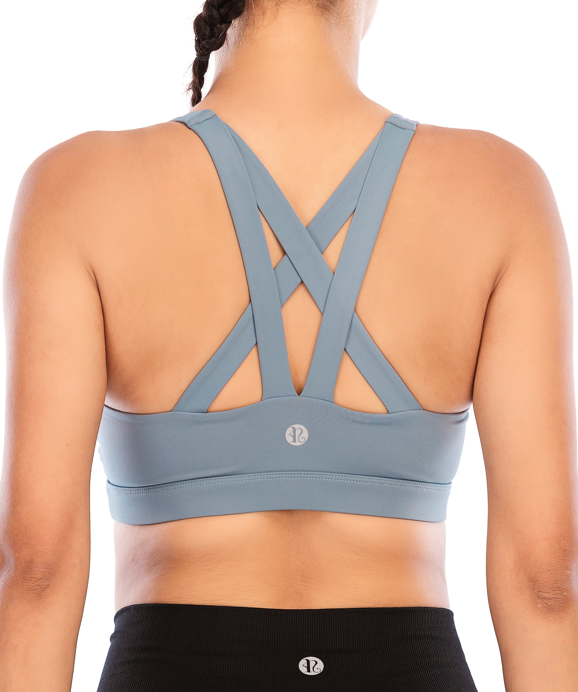 Buy RUNNING GIRL Sports Bra for Women, Criss-Cross Back Padded Strappy Sports  Bras Medium Support Yoga Bra with Removable Cups(WX2353.Black.CN:XL,US:L)  at